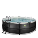 EXIT Black Leather pool ø427x122cm med sandfilterpump - svart