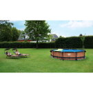 EXIT Wood pool &oslash;360x76cm med filterpump - brun