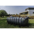 EXIT Wood pool 400x200x122cm med sandfilterpump - brun