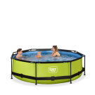 EXIT Lime pool &oslash;300x76cm med filterpump - gr&ouml;n