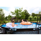 EXIT Black Leather pool &oslash;360x122cm med sandfilterpump - svart