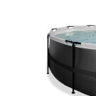 EXIT Black Leather pool ø427x122cm med sandfilterpump - svart