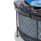 EXIT Stone pool ø360x122cm med sandfilterpump och tak och värmepump - grå