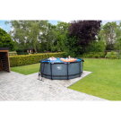 EXIT Black Leather pool &oslash;360x122cm med sandfilterpump - svart