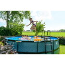 EXIT Wood pool ø488x122cm med sandfilterpump - brun