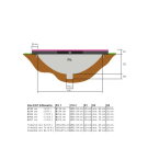 EXIT Silhouette ground trampoline ø183cm - pink