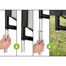 EXIT Coppa fotbollsm&aring;l av st&aring;l 220x170cm - svart