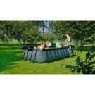 EXIT Wood pool 540x250x122cm med filterpump - brun