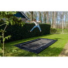 EXIT Dynamic marktrampolin 244x427cm med Freezone säkerhetsplattor - svart