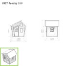 EXIT Crooky 100 wooden playhouse - grey-beige