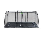 EXIT Dynamic marktrampolin 275x458cm med skyddsnät - svart
