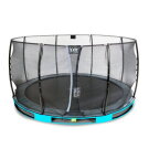 EXIT Elegant ground trampoline ø366cm with Economy safety net - blue
