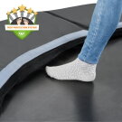 EXIT Dynamic marktrampolin ø427cm med skyddsnät - svart