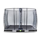 EXIT Elegant ground trampoline 214x366cm with Economy safety net - grey