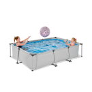 EXIT Soft Grey pool 300x200x65cm med filterpump - gr&aring;