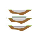 EXIT InTerra ground level trampoline 244x427cm with safety net - green