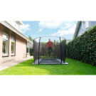 EXIT InTerra ground level trampoline 244x427cm with safety net - grey