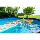 EXIT Black Leather pool &oslash;488x122cm med sandfilterpump - svart