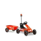 EXIT Foxy Fire pedal go-kart with trailer - red