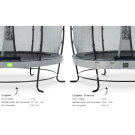 EXIT Elegant Premium trampoline ø253cm with Deluxe safetynet - grey