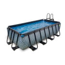 EXIT Stone pool 400x200x100cm med filterpump - gr&aring;