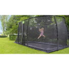 EXIT Dynamic marktrampolin 244x427cm med skyddsnät - svart