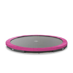 EXIT Silhouette nedgrävd sport-studsmatta ø366cm - rosa