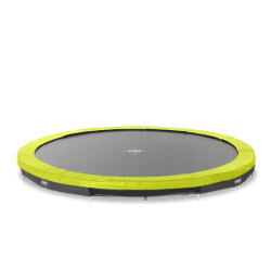 EXIT Silhouette nedgrävd sport-studsmatta ø427cm - grön