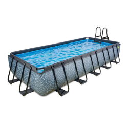 EXIT Stone pool 540x250x100cm med filterpump - gr&aring;