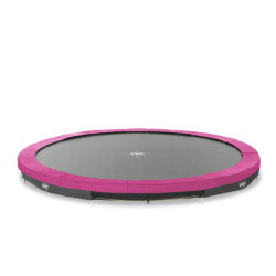 EXIT Silhouette nedgrävd sport-studsmatta ø427cm - rosa