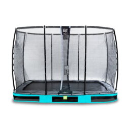 EXIT Elegant Premium ground trampoline 214x366cm with Deluxe safety net - blue