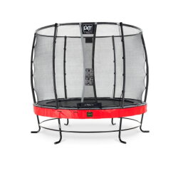 EXIT Elegant Premium trampoline ø253cm with Deluxe safetynet - red