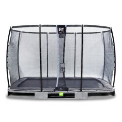 EXIT Elegant Premium ground trampoline 244x427cm with Deluxe safety net - grey