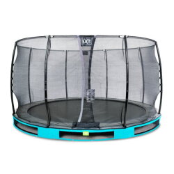 EXIT Elegant ground trampoline ø366cm with Economy safety net - blue