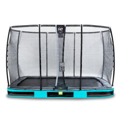 EXIT Elegant Premium ground trampoline 244x427cm with Deluxe safety net - blue