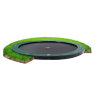 EXIT InTerra ground-level trampoline ø427cm - green