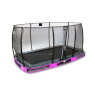 EXIT Elegant ground trampoline 244x427cm with Economy safety net - purple