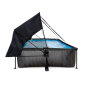 EXIT Black Wood pool 300x200x65cm med filterpump och solsegel - svart