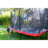 EXIT Elegant trampoline 244x427cm with Economy safetynet - red