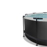 EXIT Black Leather pool ø360x122cm med filterpump - svart