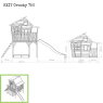 EXIT Crooky 750 wooden playhouse - grey-beige