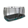 EXIT Elegant ground trampoline 244x427cm with Economy safety net - green