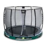 EXIT Elegant Premium ground trampoline ø305cm with Deluxe safety net - green