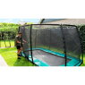 EXIT Supreme ground level trampoline 244x427cm with safety net - green