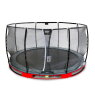 EXIT Elegant Premium ground trampoline ø366cm with Deluxe safety net - red