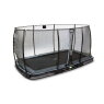 EXIT Elegant ground trampoline 214x366cm with Economy safety net - black