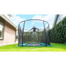 EXIT Supreme ground level trampoline 214x366cm with safety net - grey