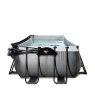 EXIT Black Leather pool 400x200x122cm med sandfilterpump och tak - svart