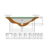 EXIT InTerra ground-level trampoline 244x427cm - green