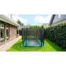 EXIT Supreme ground level trampoline 214x366cm with safety net - grey